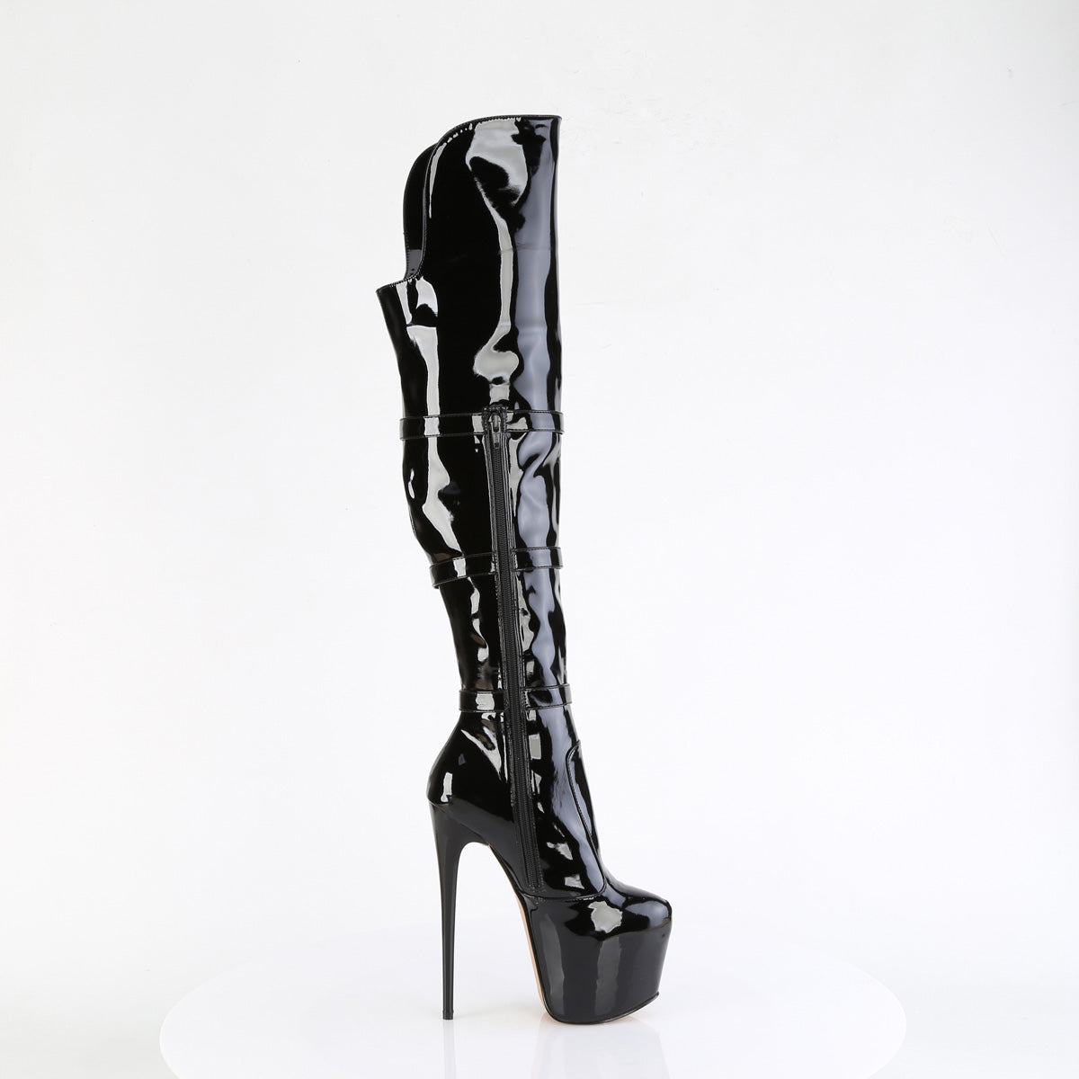 Pleaser Women's Platform Shoes JUBILANT-3018 Blk Str. Pat