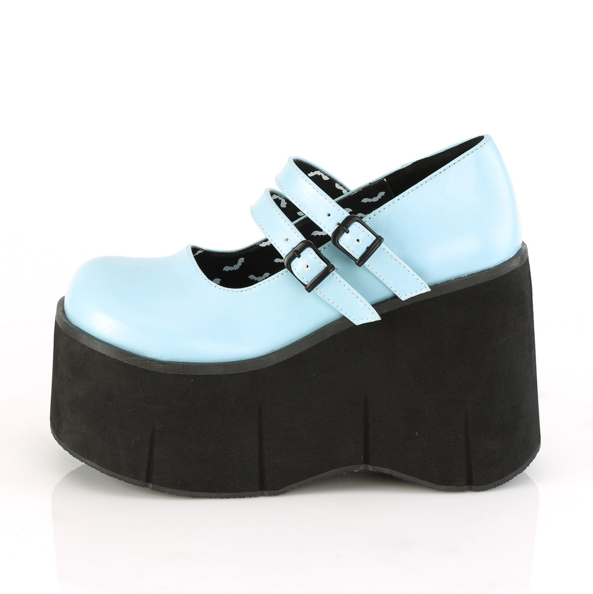 DemoniaCult Frauenpumpen KERA-08 B. Blaues veganes Leder