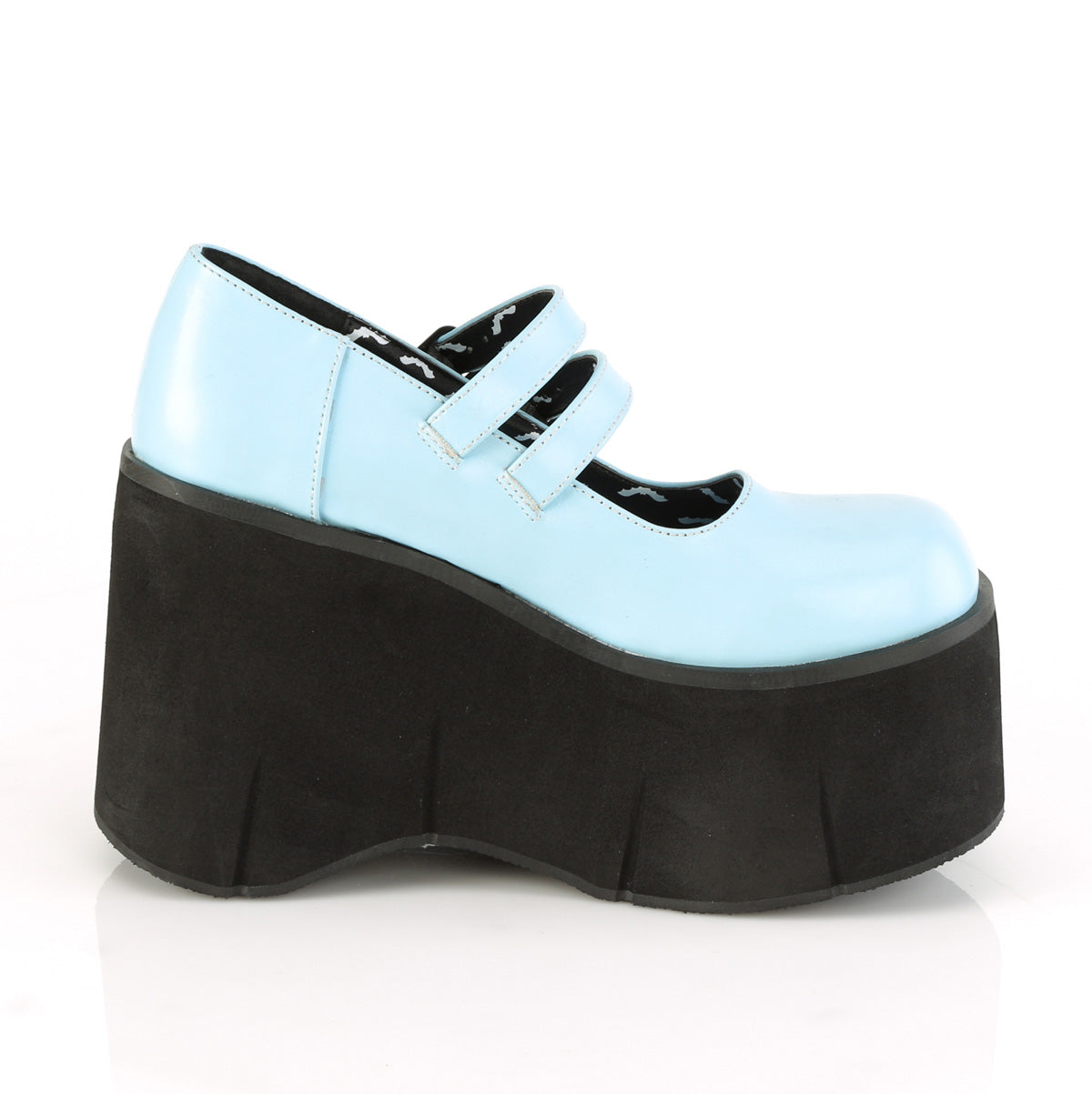 DemoniaCult Frauenpumpen KERA-08 B. Blaues veganes Leder