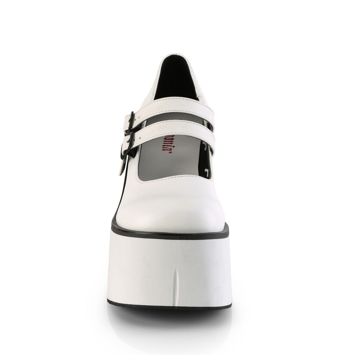 DemoniaCult Frauenpumpen KERA-08 WHT Veganer Leder