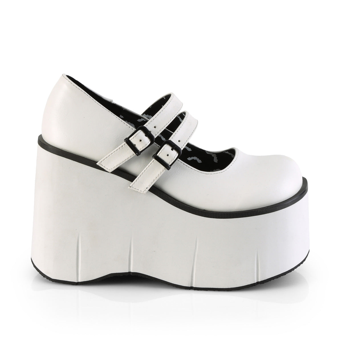 DemoniaCult Frauenpumpen KERA-08 WHT Veganer Leder