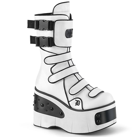 DemoniaCult  Stiefel KERA-108 WHT veganes Leder