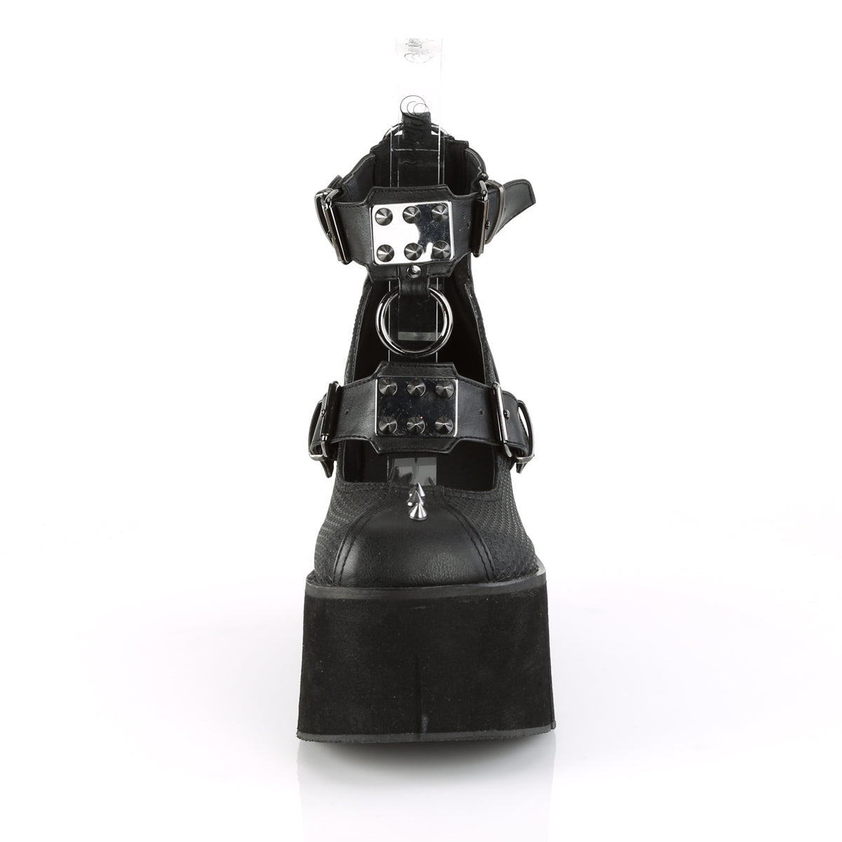 DemoniaCult Frauenpumpen KERA-12 BLK Vegan Leder