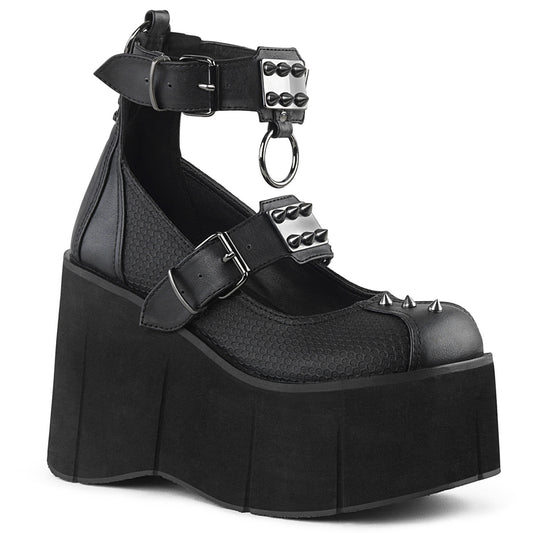 DemoniaCult Frauenpumpen KERA-12 BLK Vegan Leder