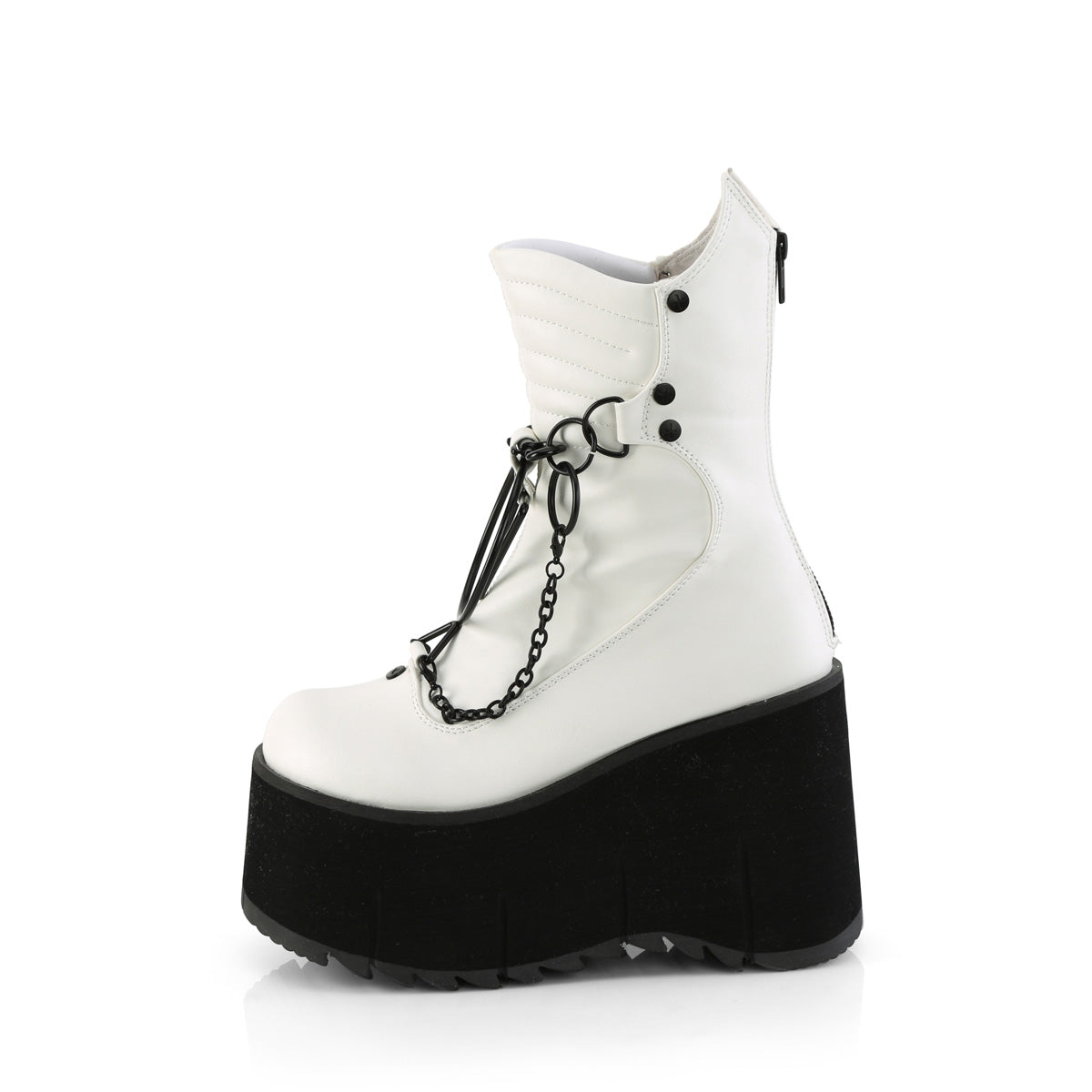 DemoniaCult Stiefeletten KERA-130 WHT veganes Leder