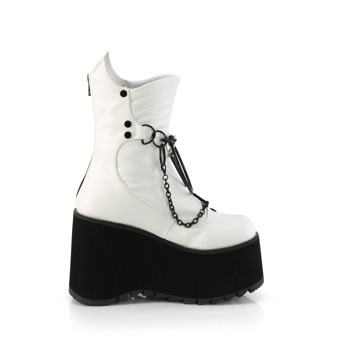 DemoniaCult Stiefeletten KERA-130 WHT veganes Leder
