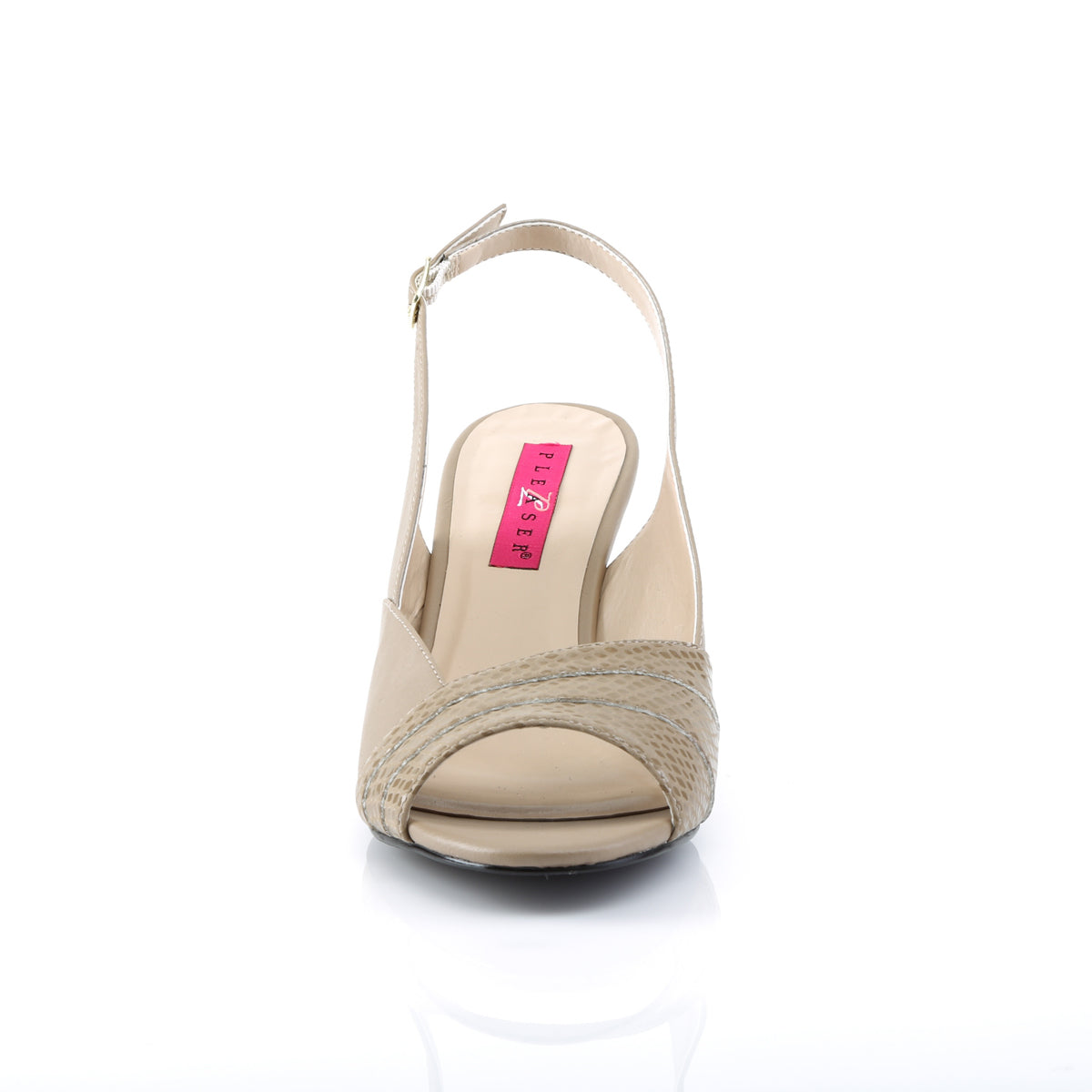 Pleaser Pink Label Frauenpumpen KIMBERLY-01sp taupe faux leder
