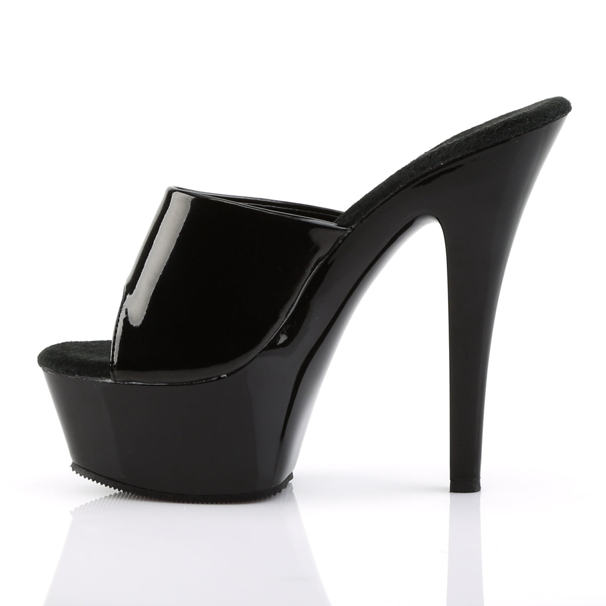 Pleaser Damen Sandalen KISS-201 BLK Pat / BLK