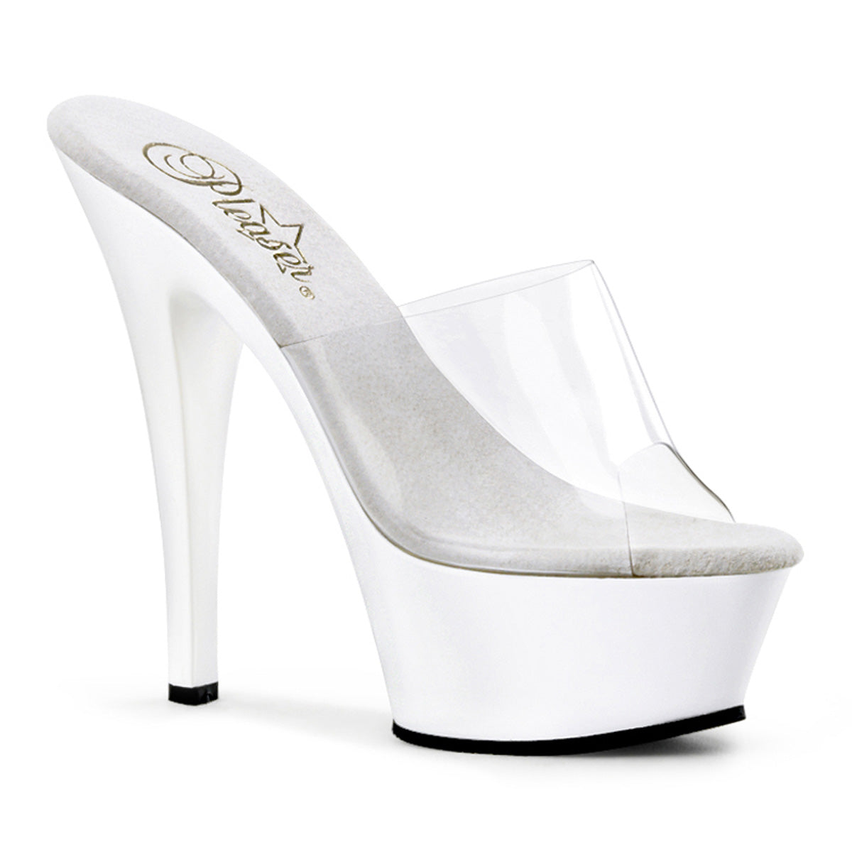 Pleaser Damen Sandalen KISS-201 CLR / WHT
