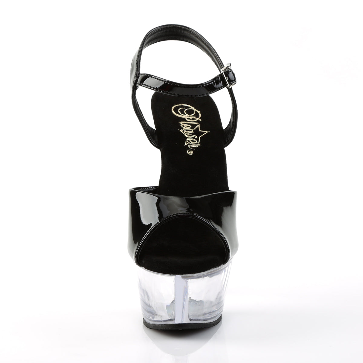 Pleaser Damen Sandalen KISS-209 blk pat / clr