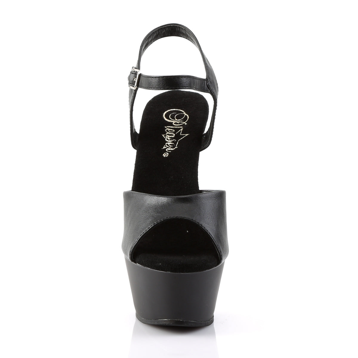 Pleaser Damen Sandalen KISS-209 BLK Faux Leder / BLK Matte