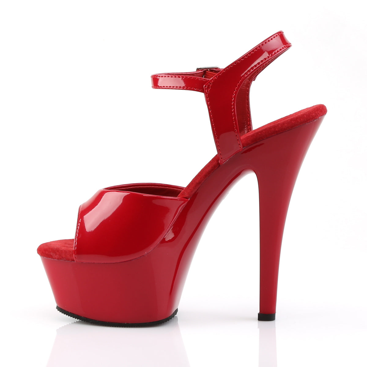Pleaser Damen Sandalen KISS-209 rot pat / rot