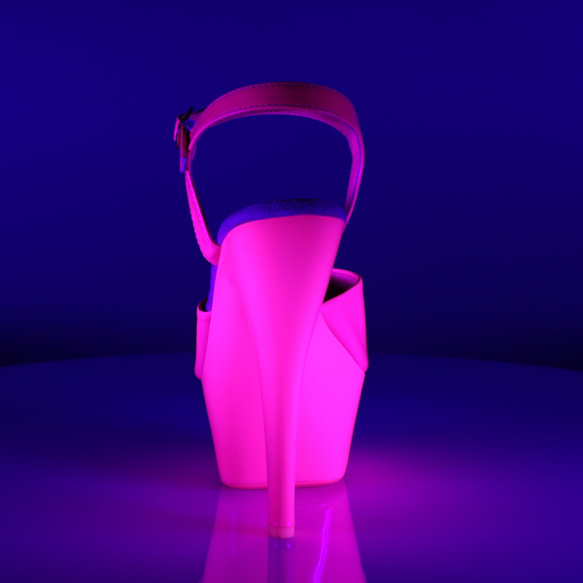 Pleaser Damen Sandalen KISS-209uv Neon H. pink / h. Rosa