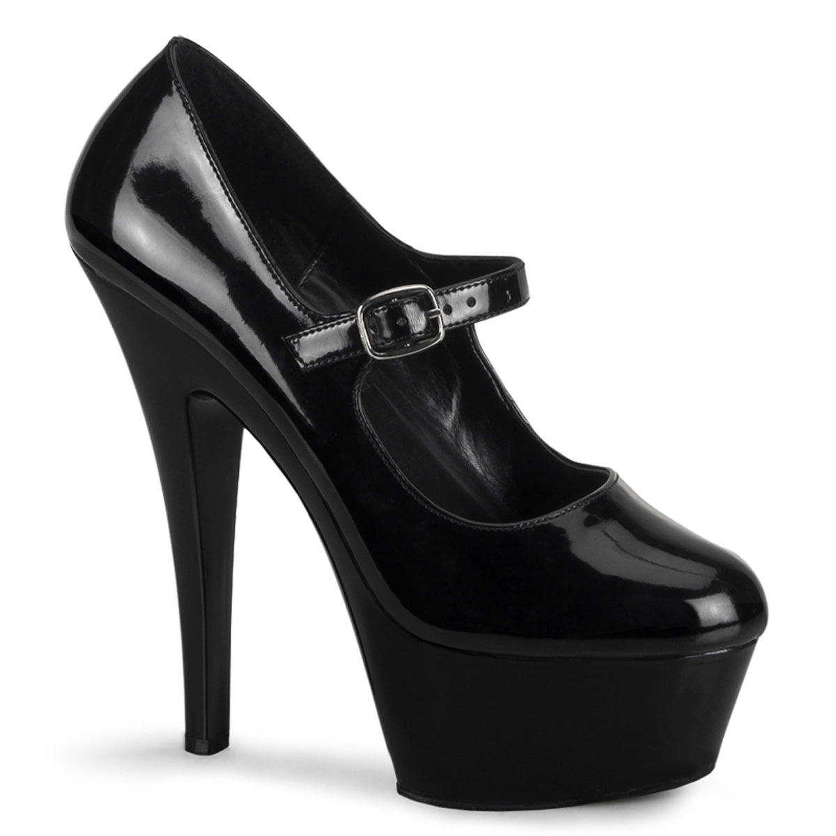 Pleaser Damen Sandalen KISS-280 BLK Pat / BLK
