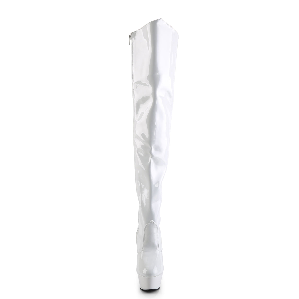 Pleaser Womens Boots. KISS-3010 WHT PAT / WHT