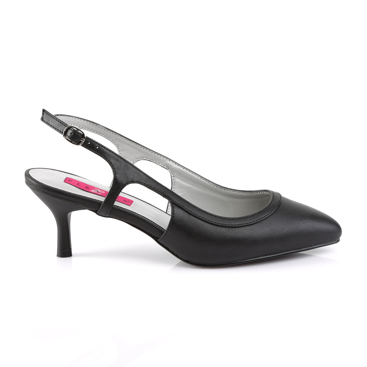 Pleaser Pink Label Frauenpumpen Kitten-02 BLK Faux Leder