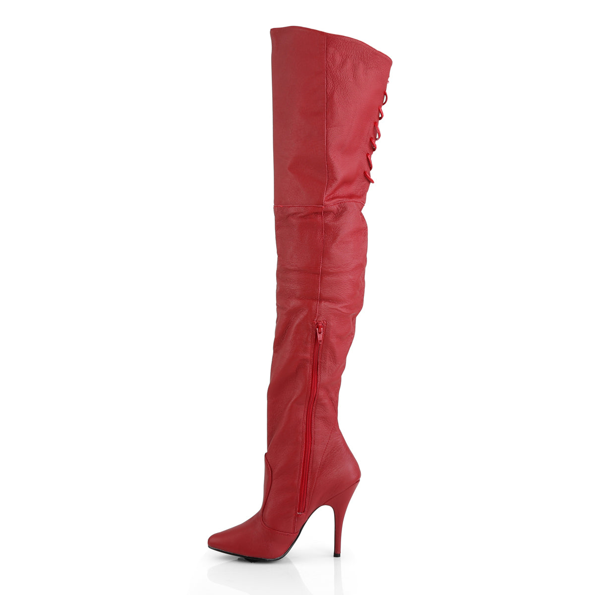 Pleaser Womens Boots. LEGEND-8899 Rotes Leder (P)