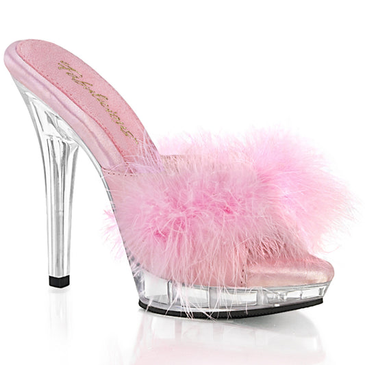 Fabulicious Damen Sandalen LIP-101-8 B. Rosa Satin-Pelz / CLR