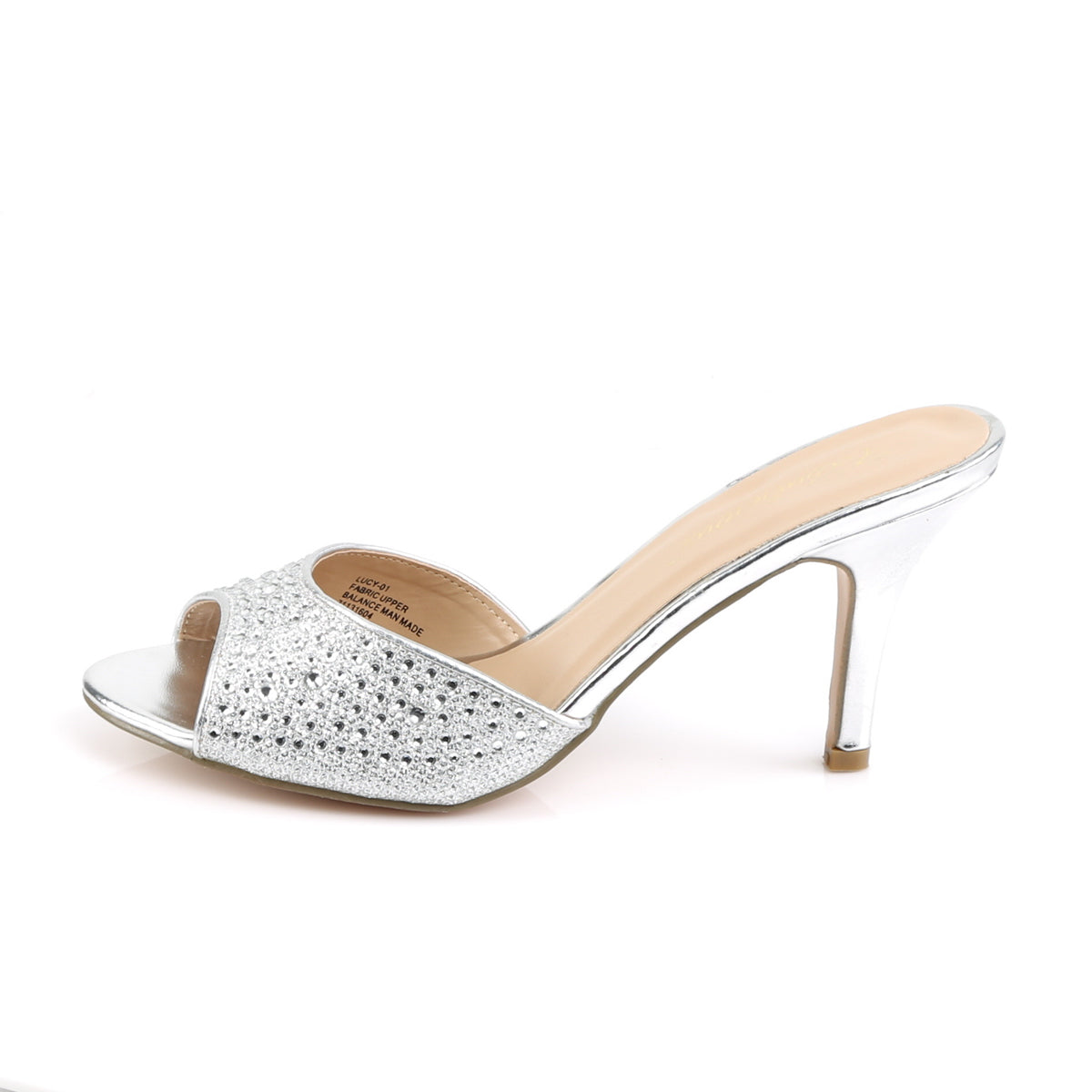 Fabulicious Frauenpumpen LUCY-01 SLV Glitter Mesh Stoff
