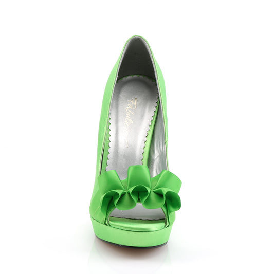 Fabulicious Womens Pumps LUMINA-42 Apple Green Satin
