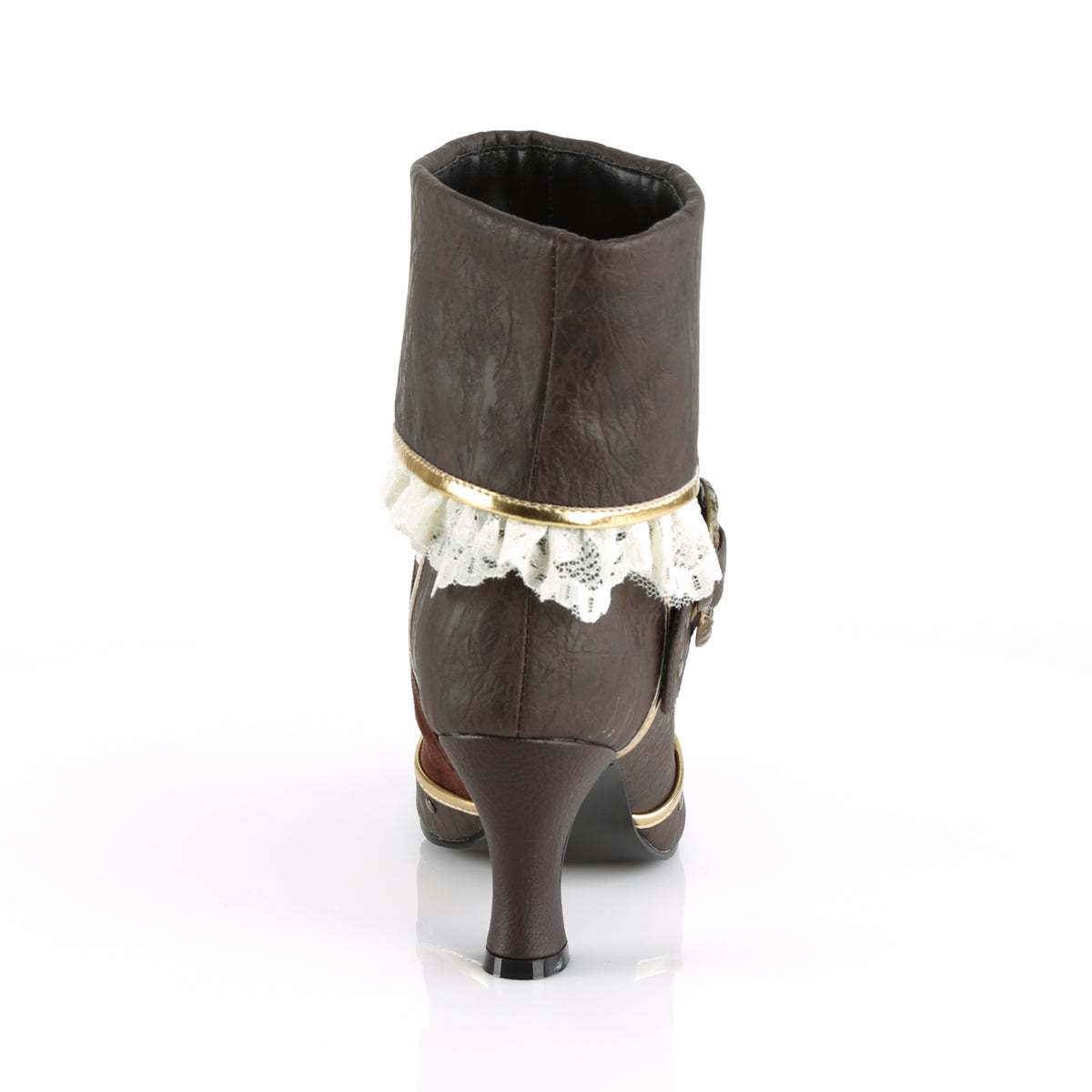 Funtasma Womens Boots. MATEY-115 Braune beunruhigte PU-Mikrofaser