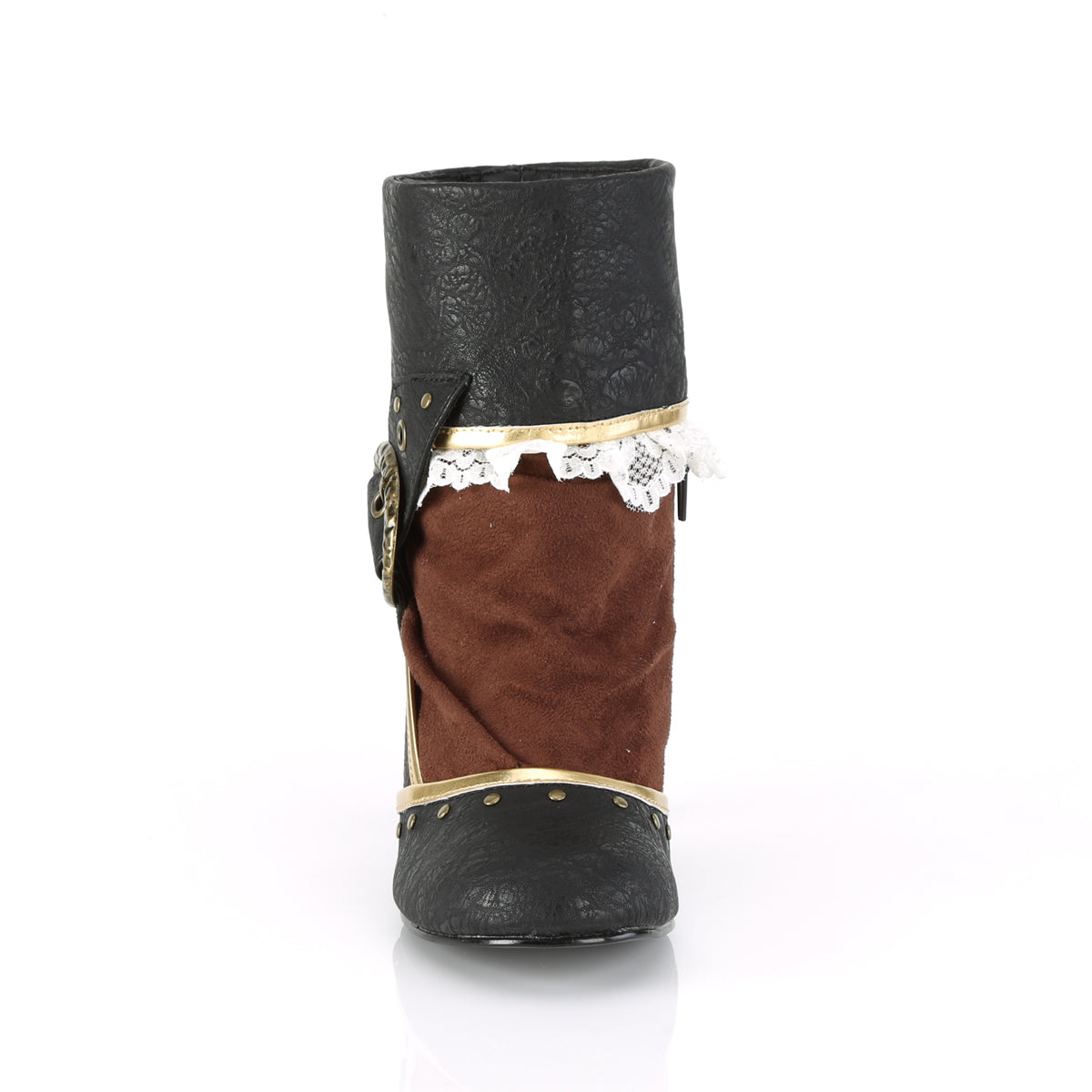 Funtasma Womens Boots. MATEY-115 BLK Distressed PU-Braun Mikrofaser