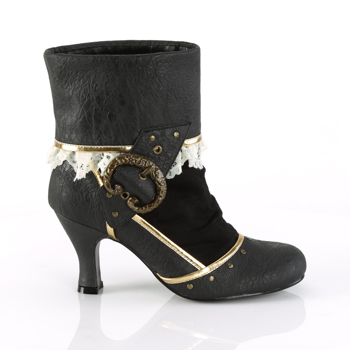 Funtasma Womens Boots. MATEY-115 BLK Distressed PU-Microfaser