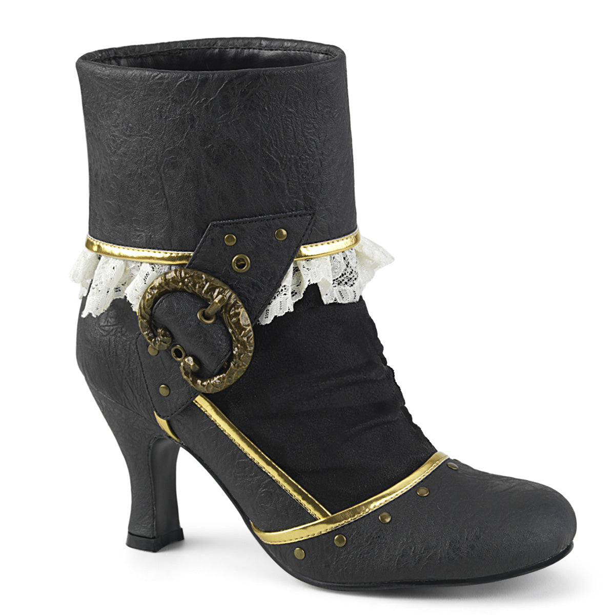 Funtasma Womens Boots. MATEY-115 BLK Distressed PU-Microfaser