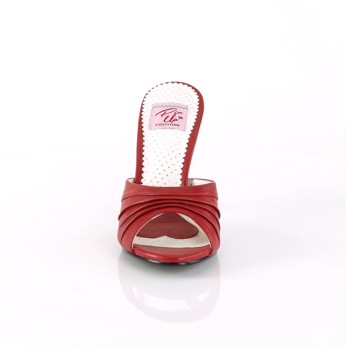 Pin Up Couture Womens Pumps MONROE-01 Red Faux Leather