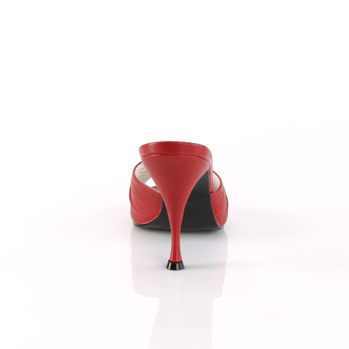 Pin Up Couture Womens Pumps MONROE-01 Red Faux Leather