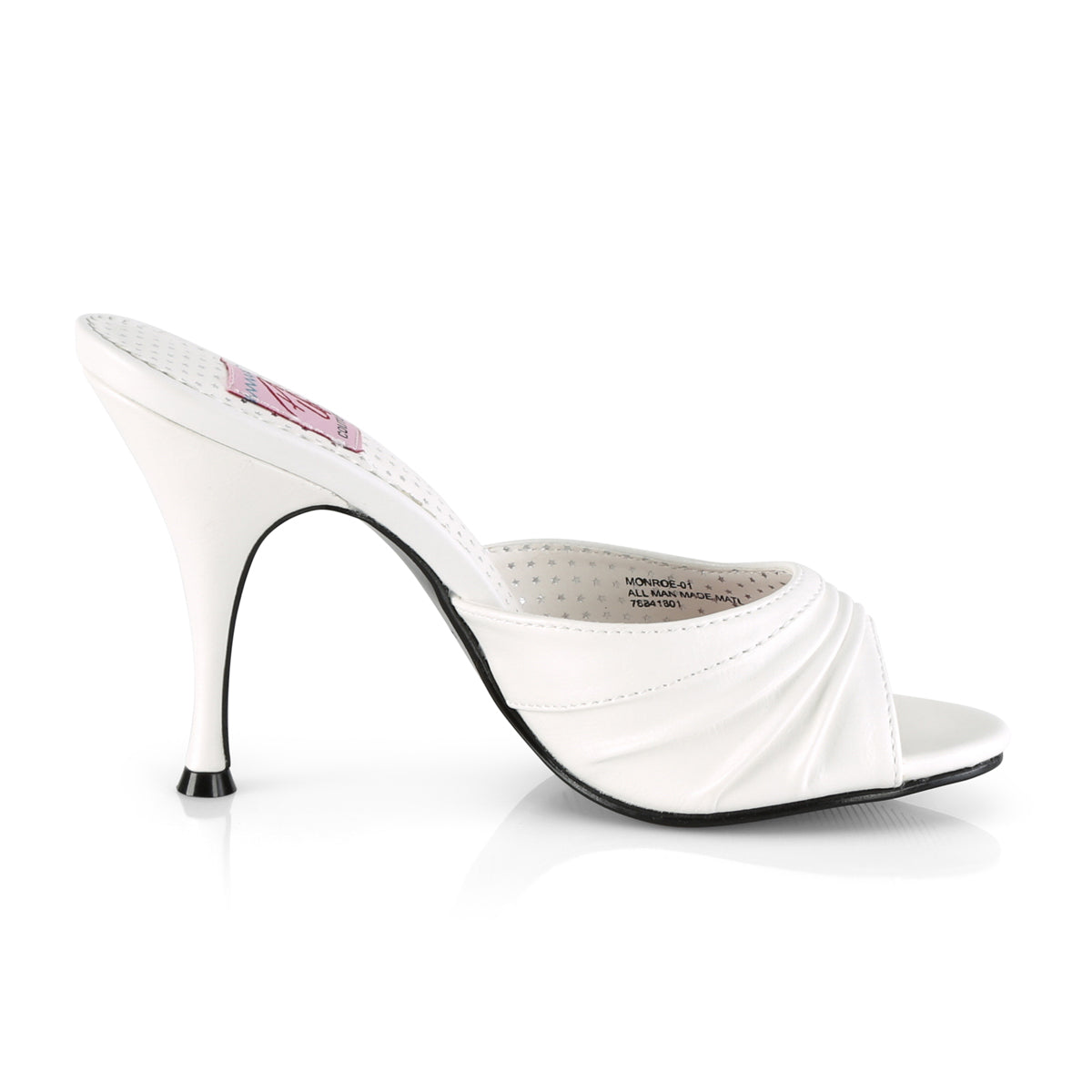 Pin Up Couture Frauenpumpen MONROE-01 WHT FAUX-Leder