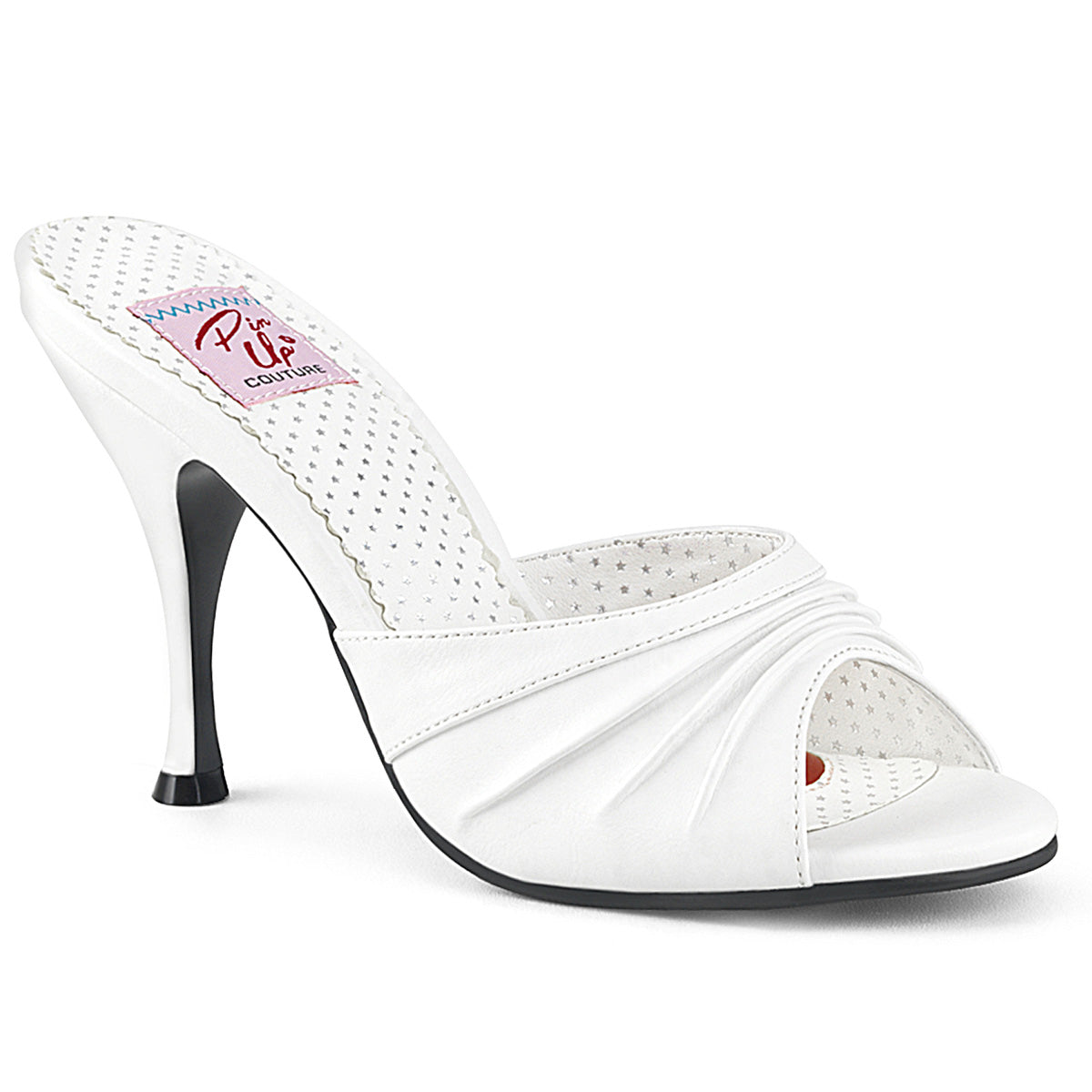 Pin Up Couture Frauenpumpen MONROE-01 WHT FAUX-Leder