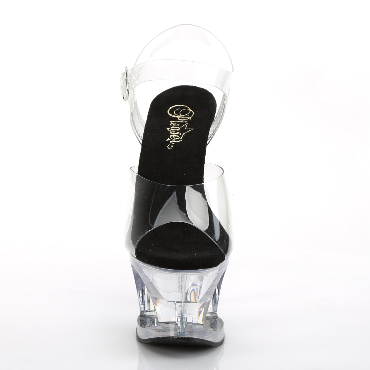 Pleaser Womens Sandals MOON-708 Clr-Blk/Clr
