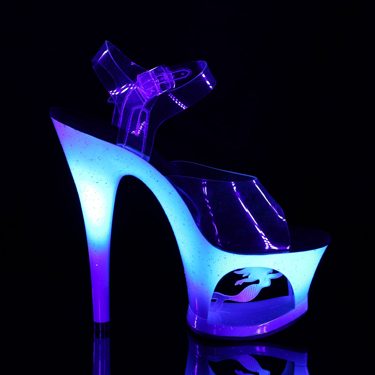 Pleaser Damen Sandalen MOON-708Mer CLR / Blue Ombre
