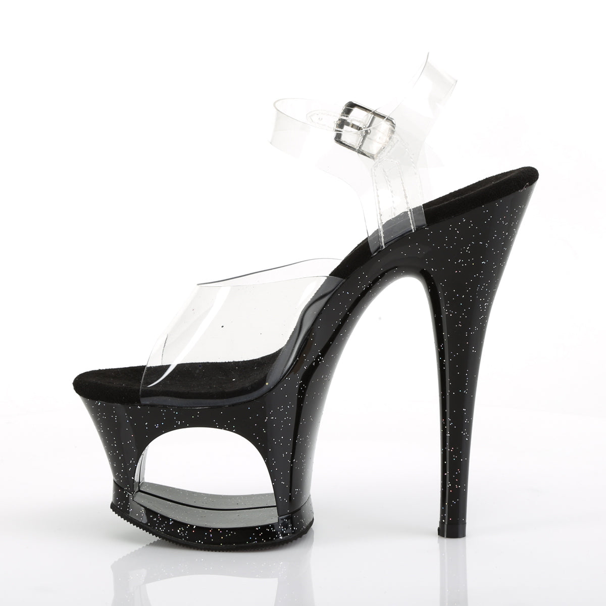 Pleaser Damen Sandalen MOON-708mg CLR / BLK
