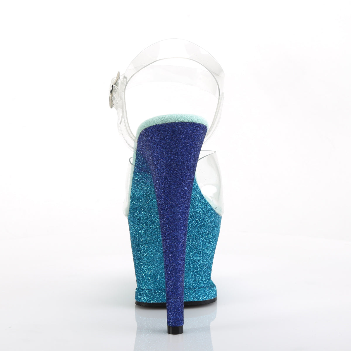 Pleaser Damen Sandalen MOON-708ombre CLR / Aqua-Blue Ombre