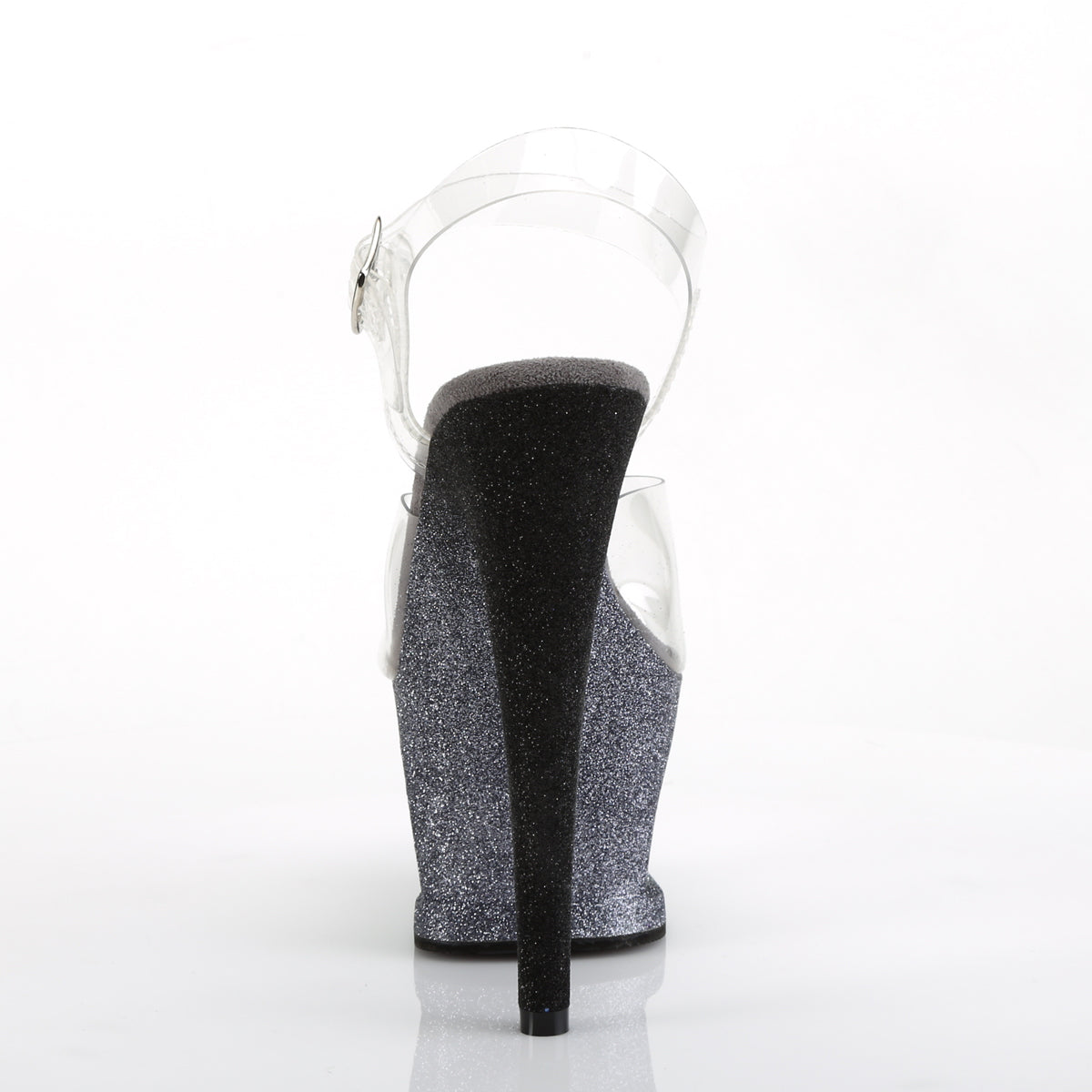 Pleaser Damen Sandalen MOON-708ombre CLR / SLV-BLK Ombre