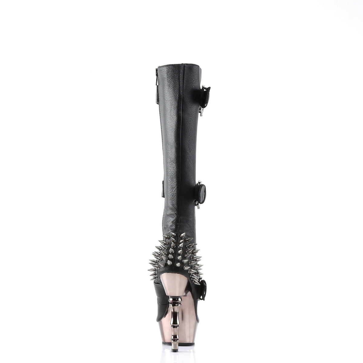 DemoniaCult Frauenstiefel MUERTO-2028 BLK Vegan Leder/Zinn Chrom