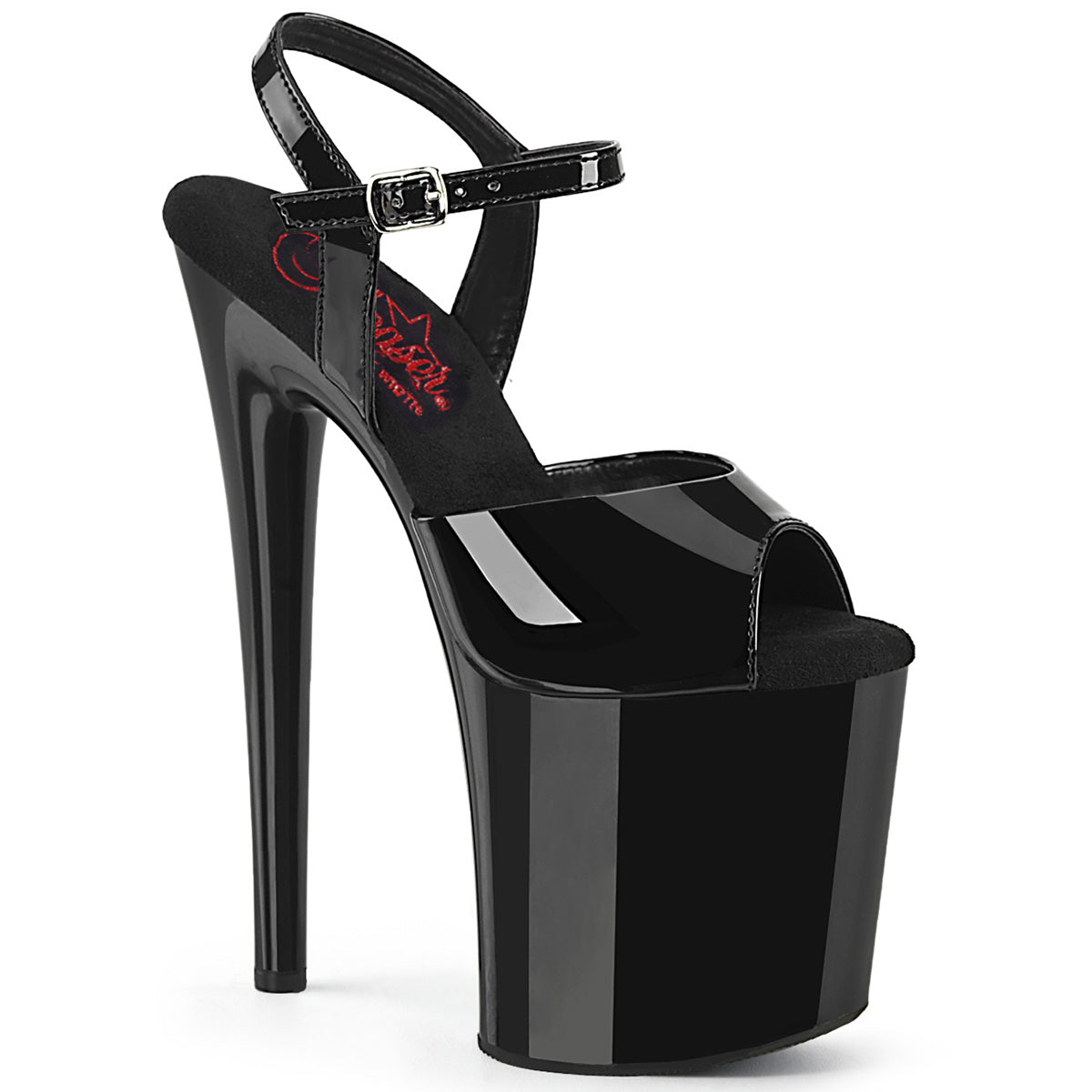 Pleaser Sandalen NAUGHTY-809 BLK Pat / BLK