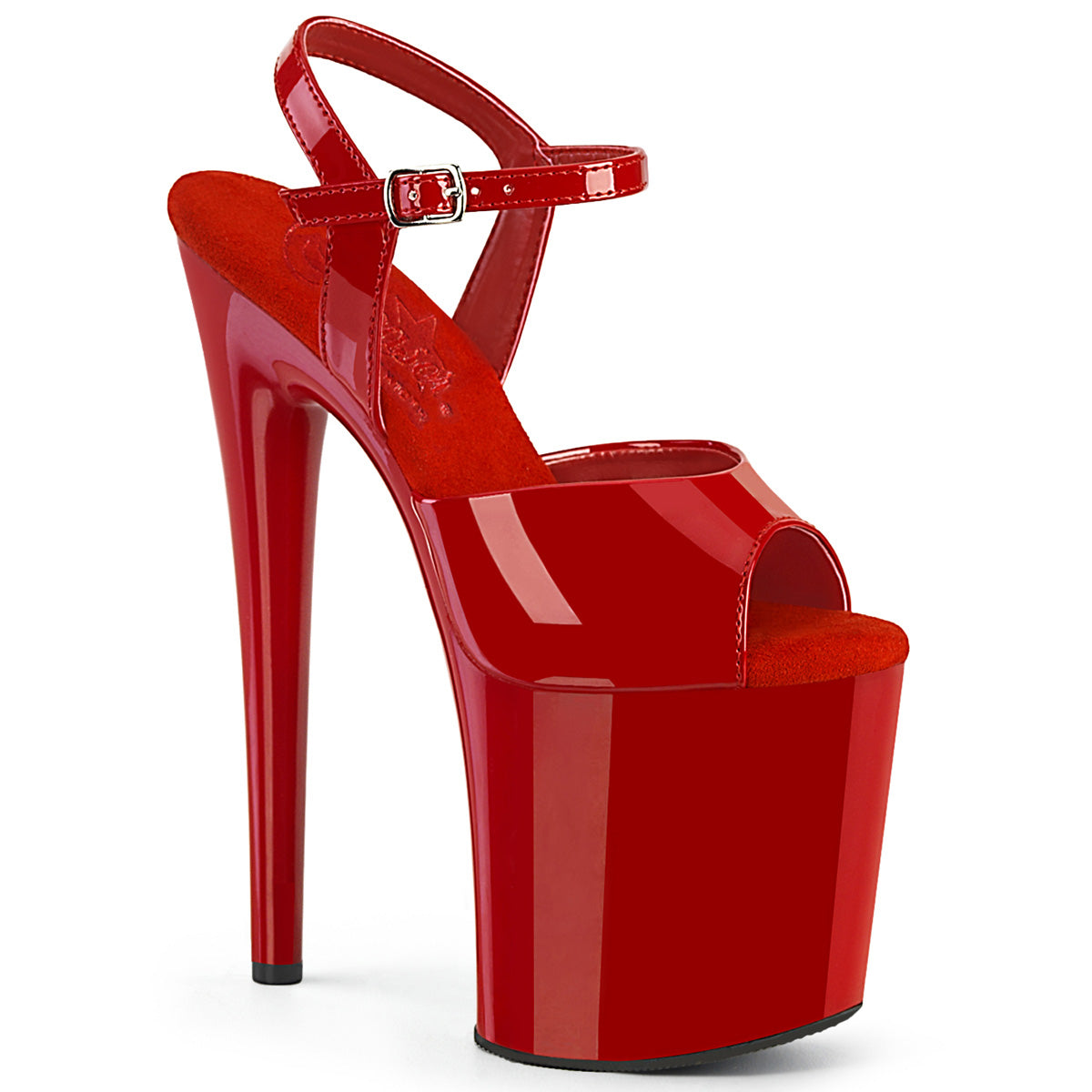 Pleaser Sandalen NAUGHTY-809 rot pat / rot