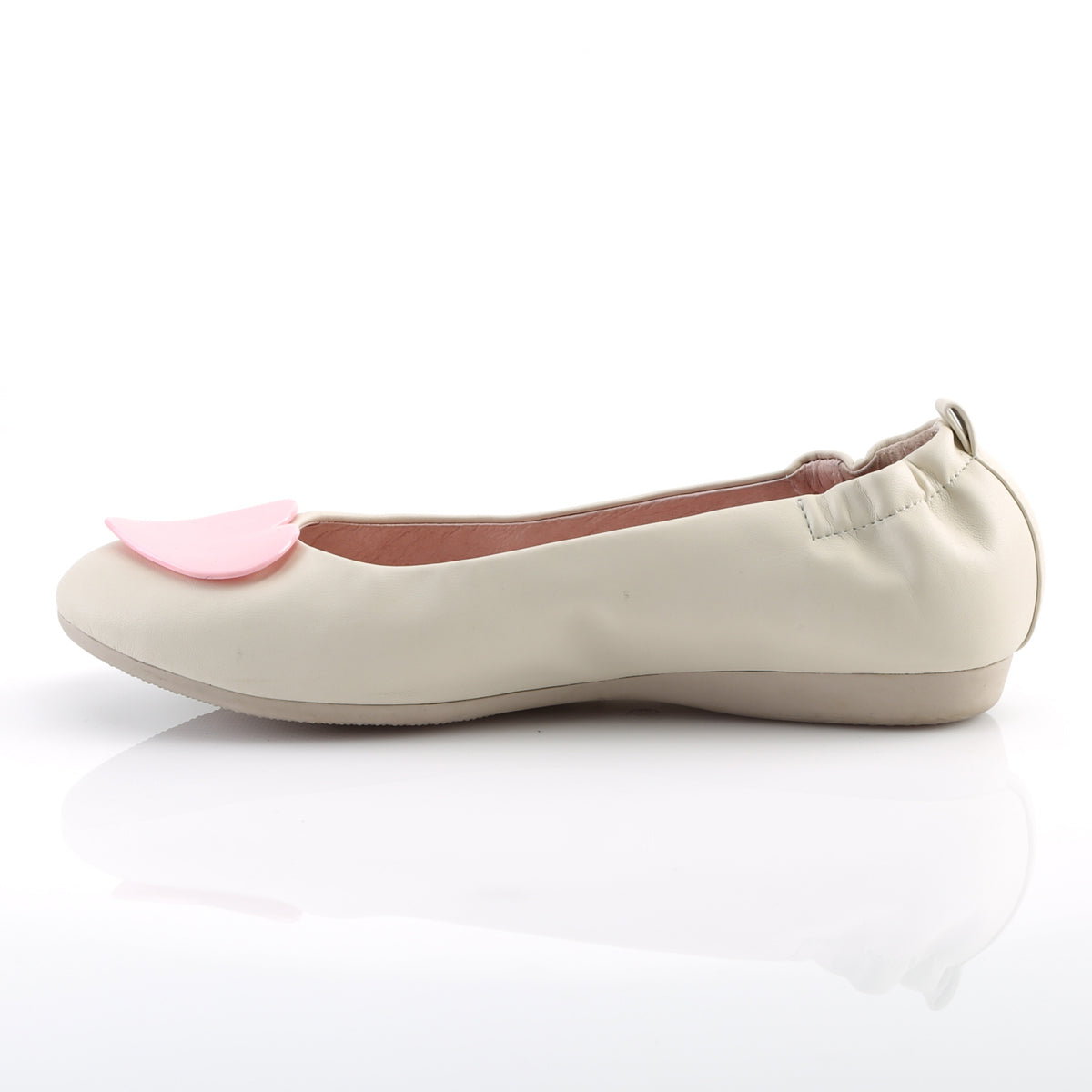 Pin Up Couture Frauenpumpen OLIVE-05 Creme-Kunstleder