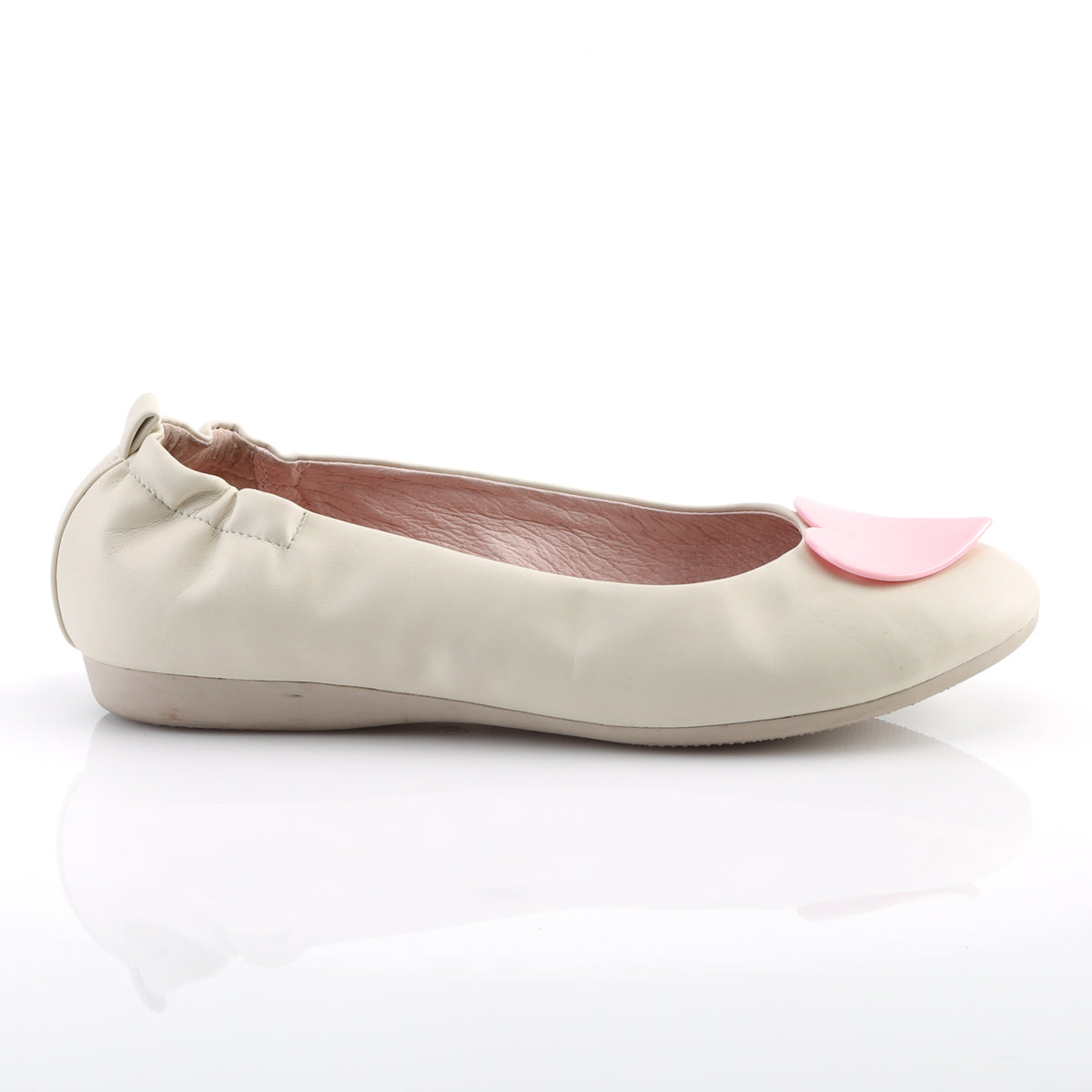 Pin Up Couture Frauenpumpen OLIVE-05 Creme-Kunstleder