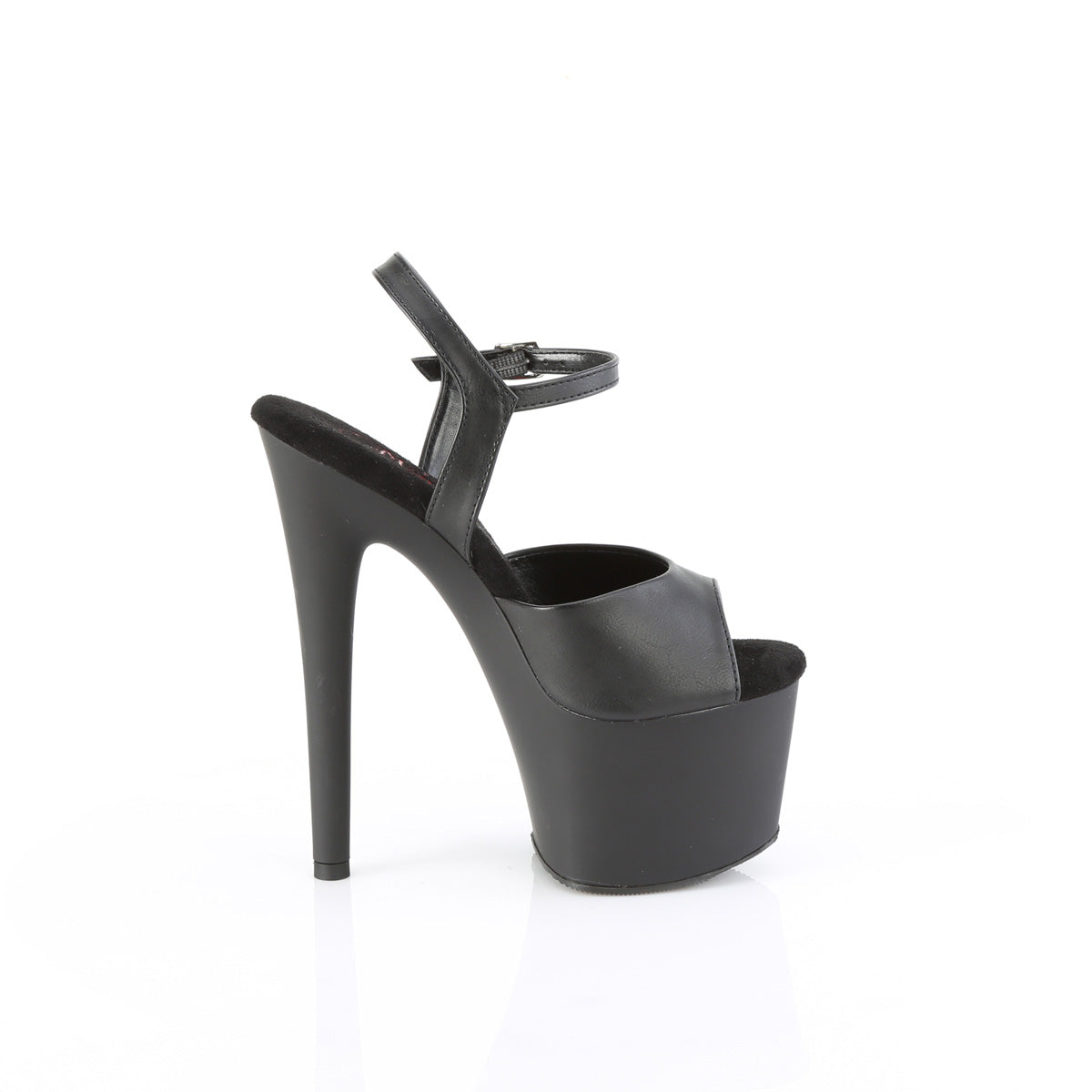 Pleaser PASSION-709 BLK FAUX LE/BLK MATTE