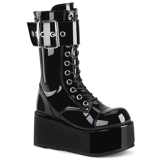 DemoniaCult Herrenstiefel PETROL-150 Blk Pat