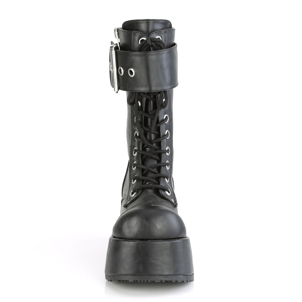 DemoniaCult Mens Boots PETROL-150 Blk Vegan Leather
