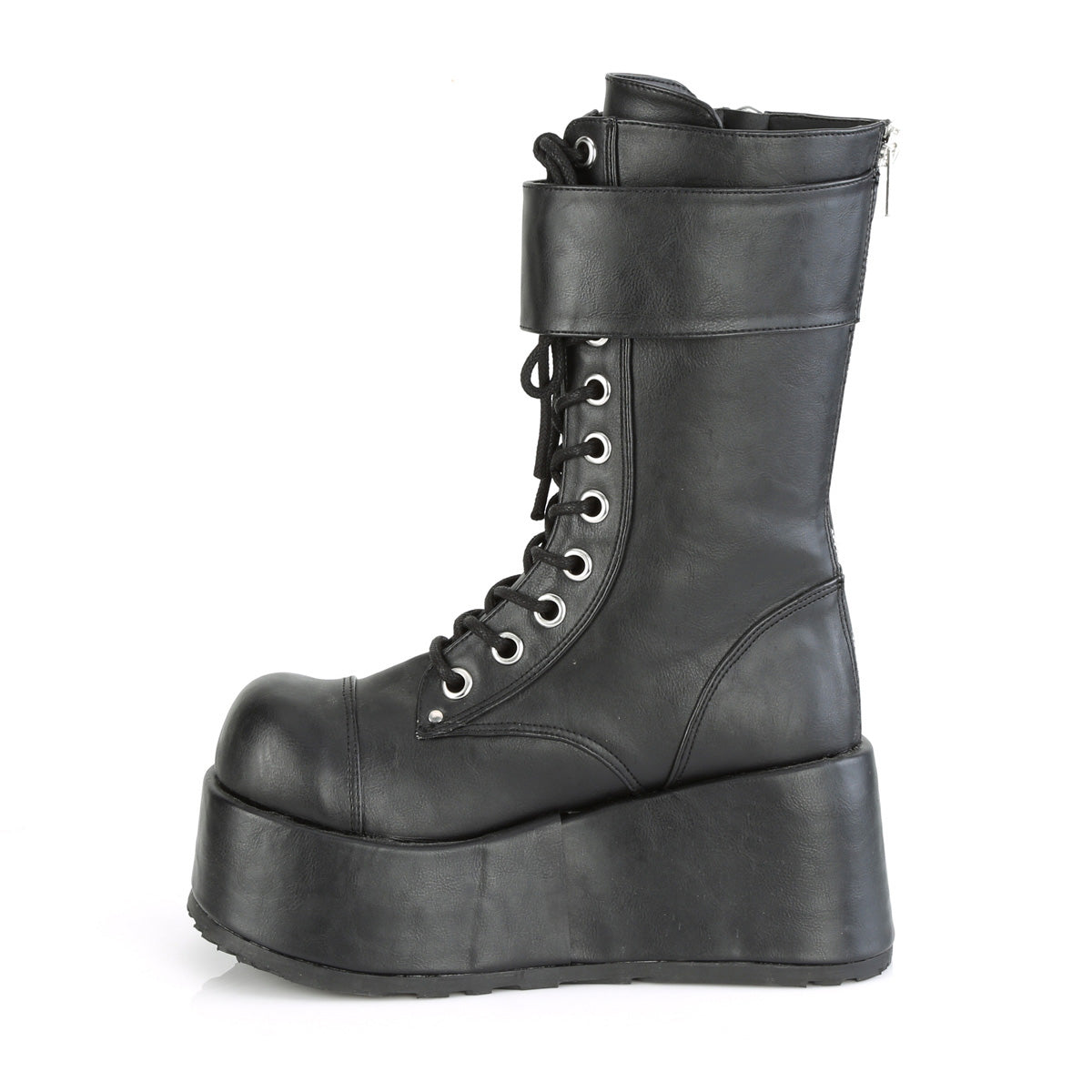 DemoniaCult Mens Boots PETROL-150 Blk Vegan Leather