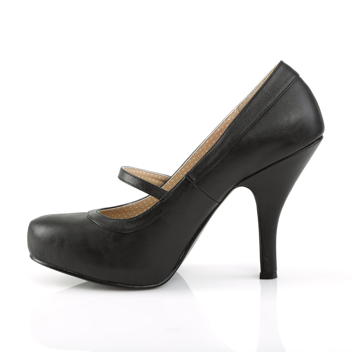 Pleaser Pink Label Womens Pumps PINUP-01 Blk Faux Leather