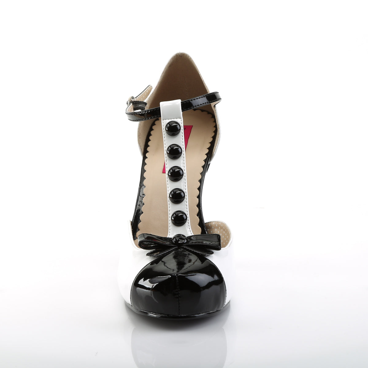 Pleaser Pink Label Frauenpumpen PINUP-02 BLK-WHT PAT