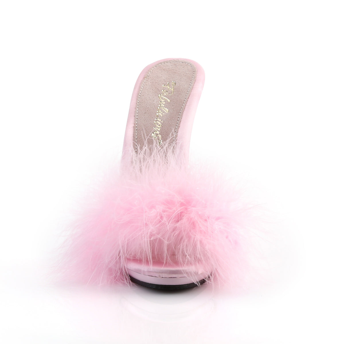 Fabulicious Damen Sandalen POISE-501f B. Rosa Satin-Marabou-Fur / b. Rosa