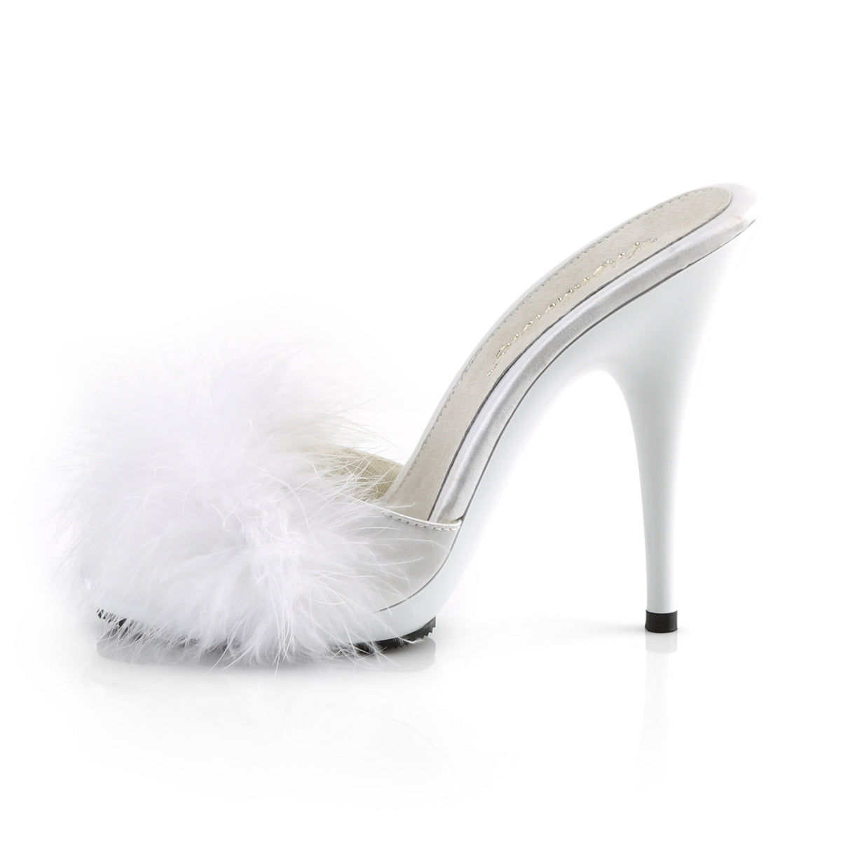 Fabulicious Damen Sandalen POISE-501f WHT SATIN-MARABOU PELL / WHT